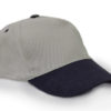 Heavy Brushed Cotton Cap 5 Panels Grey Navy Blue