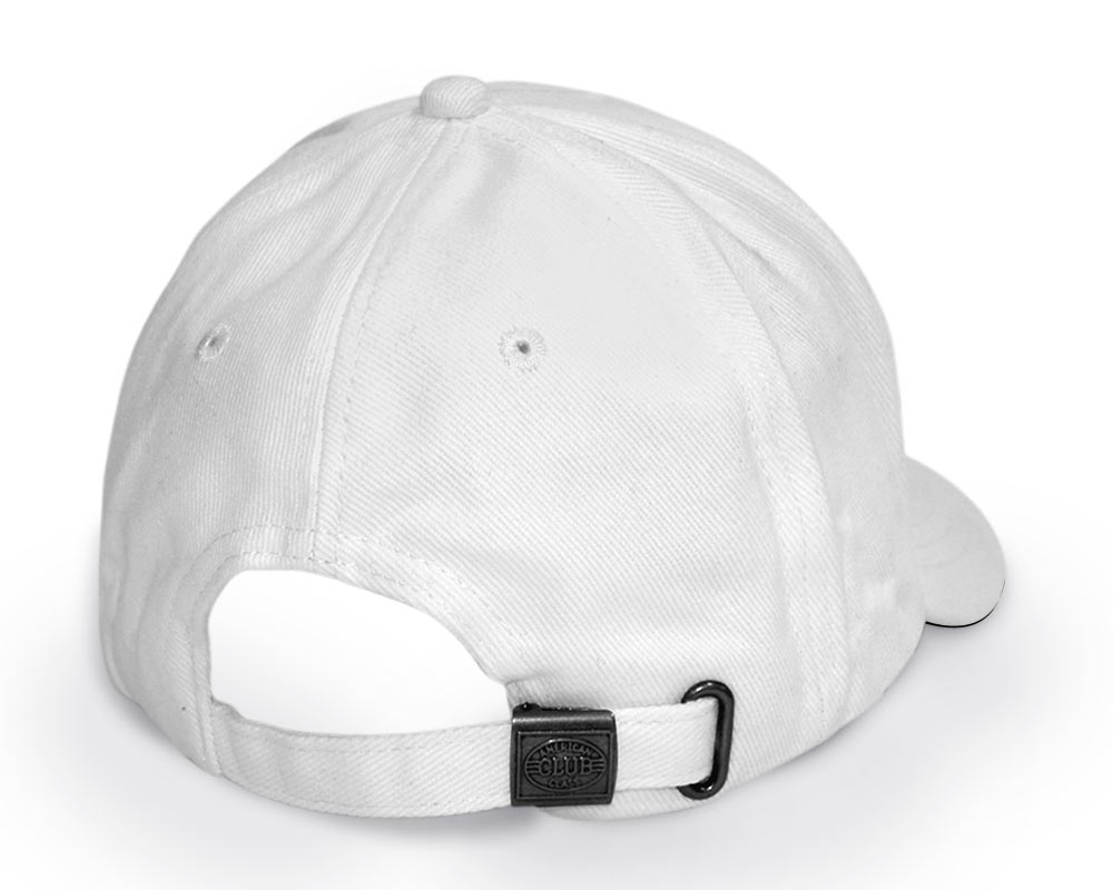 Heavy Brushed Cotton Cap 5 Panels White with Black Sandwich