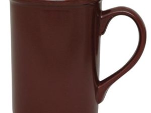 Coffee Mug Ceramic Berliner Burgundy Tall-0