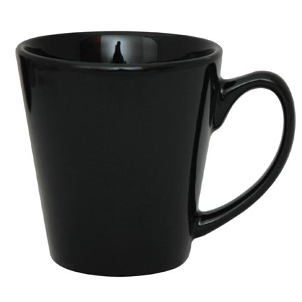 Coffee Mug Ceramic Conical Black-0