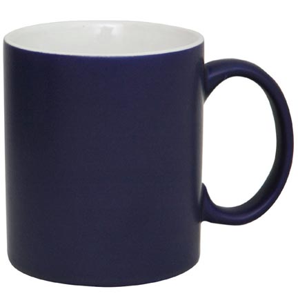 Coffee Mug Ceramic Matt Dark Blue Matrix