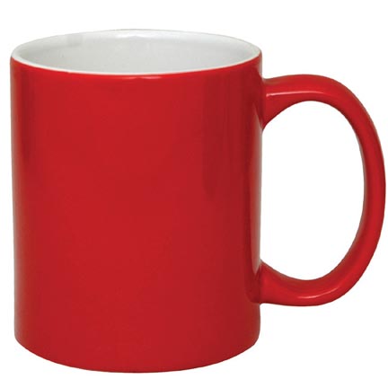 Ceramic Coffee Mug Red Inner White with Logo printing-245