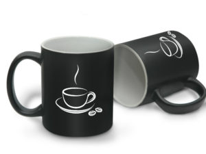 Matte Coffee Mug Black with Inner White with Logo Printing