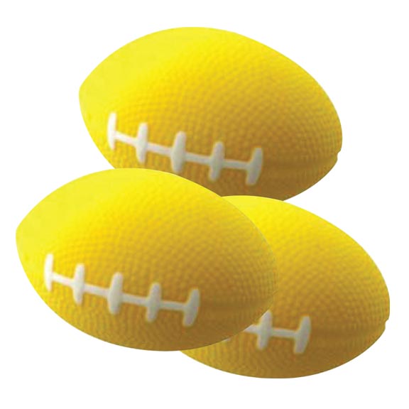PU Stress Ball - Rugby Shape Yellow-0