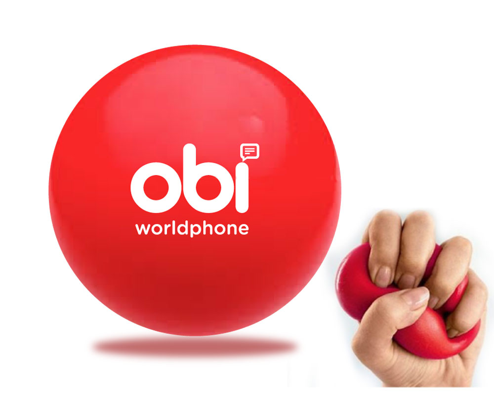 PU Stress Ball Round Shape Red Color