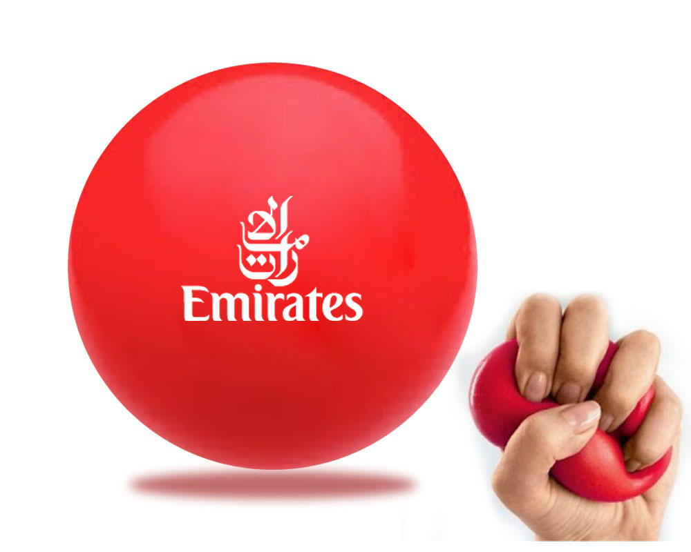 PU Stress Ball Round Shape Red Color-0