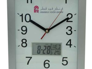 Analog Digital Wall Clock W/Date & Temp-0