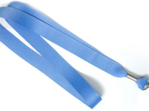 Nylon Lanyard with Metal Holder Blue