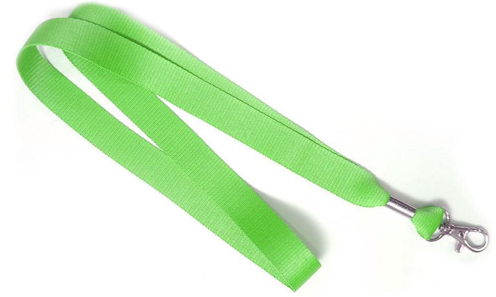 Lanyard Nylon with Metal Hook Green