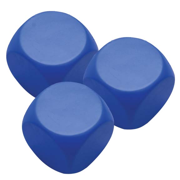 Pu Stress Ball - Blue Square-0