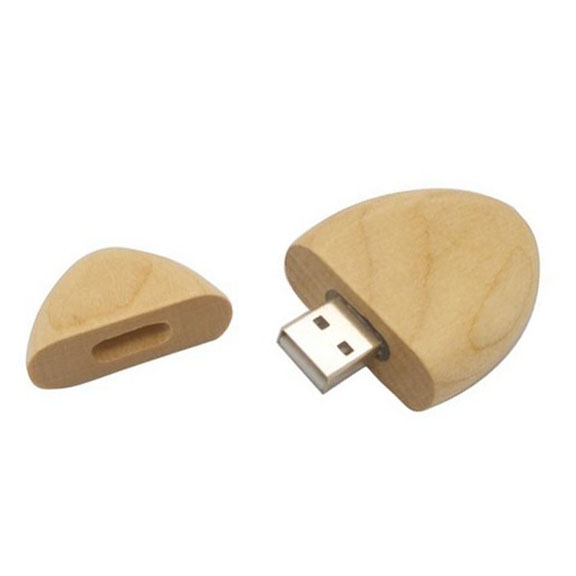 Oval Shape Wooden USB Flash Drive-362