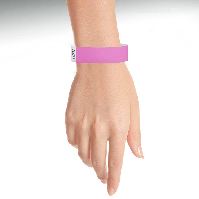 Tyvek Wristband Pink