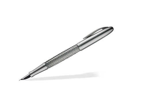 Porsche Design Texflex Fountain Pen Steel Silver-0