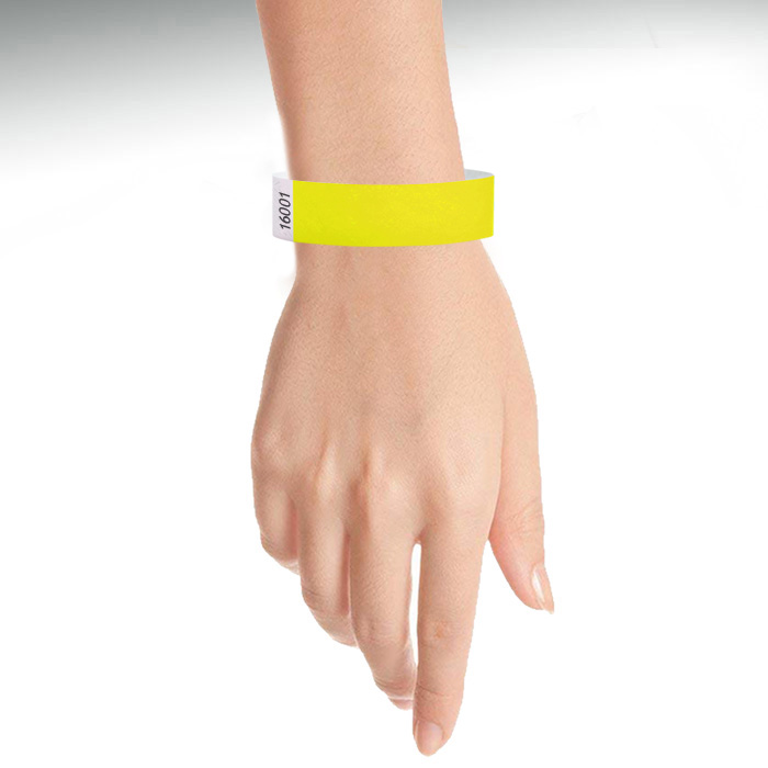 Tyvek Wristband Yellow