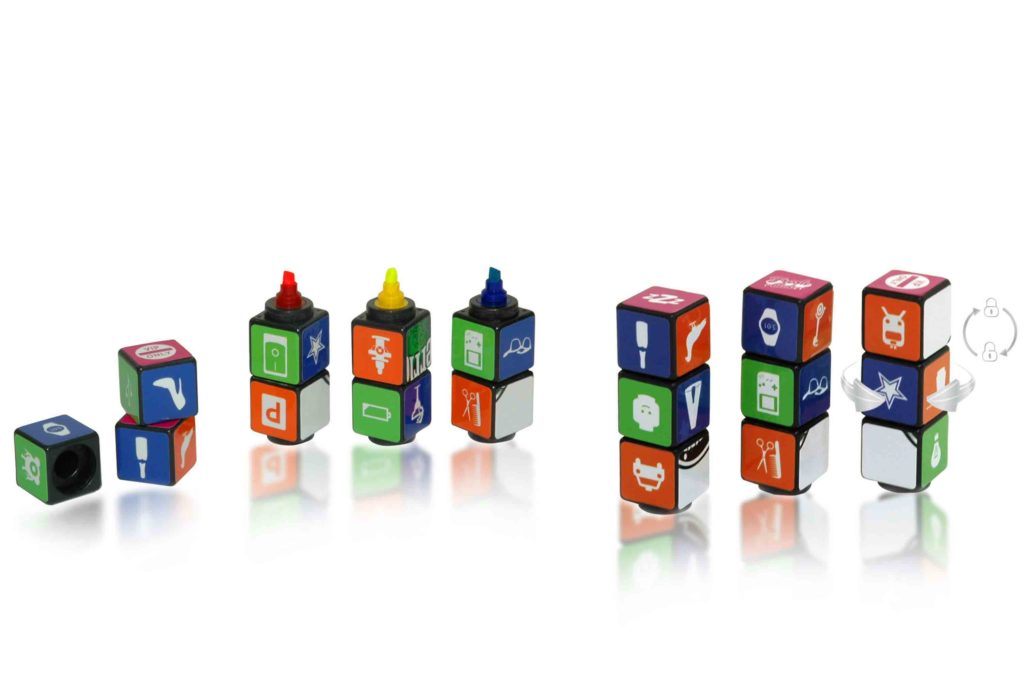 Promotional Rubiks Magnetic Highlighter Set