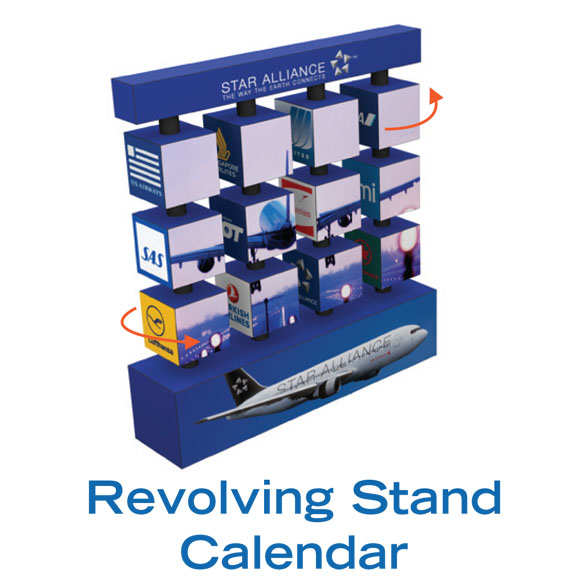 REVOLVING STAND CALENDER CUBE