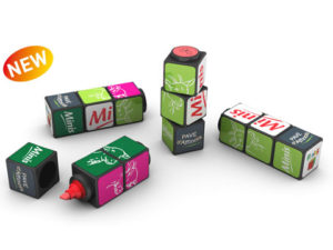 Promotional Rubiks Magnetic Highlighter Set