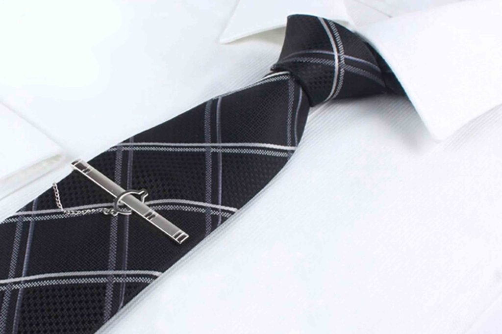 Silk Tie Black Color with Stripes