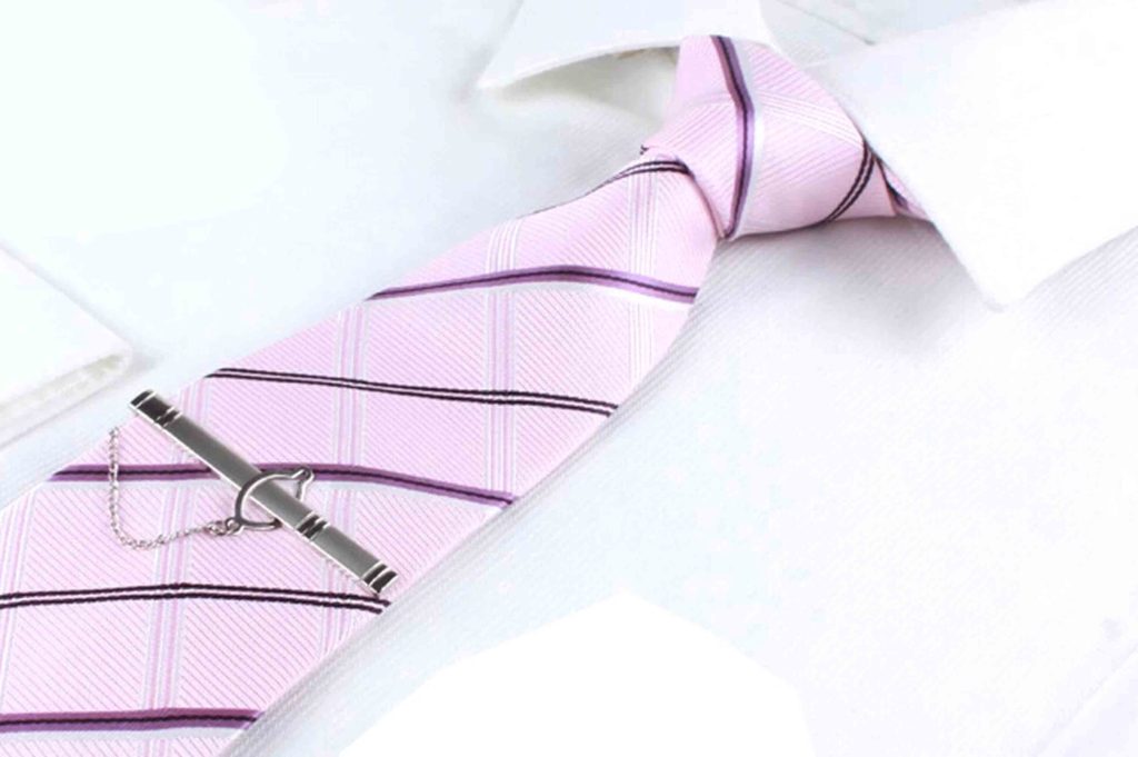 Neckwear Tie for men Light Pink Color with Stripes