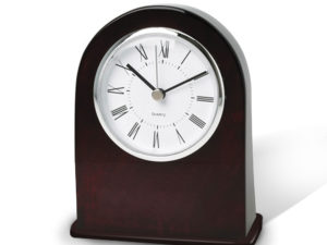 Wooden Analog Desk Clock with Alarm