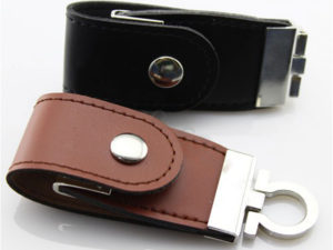 Pu Leather with Metal USB Flash Drive with Printing