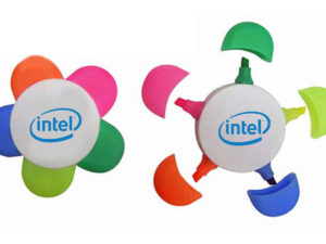 Promotional Flower Shape Highlighter 5 in 1 with Logo Printing