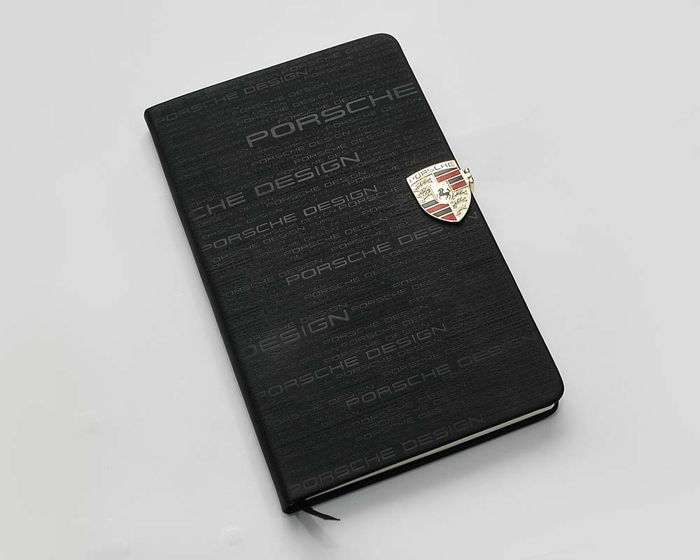 Notebook Porsche with Magnetic Metal Badge