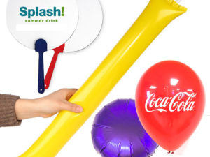 Promotional Cheer up Sticks Balloons, Hand fans with Printing
