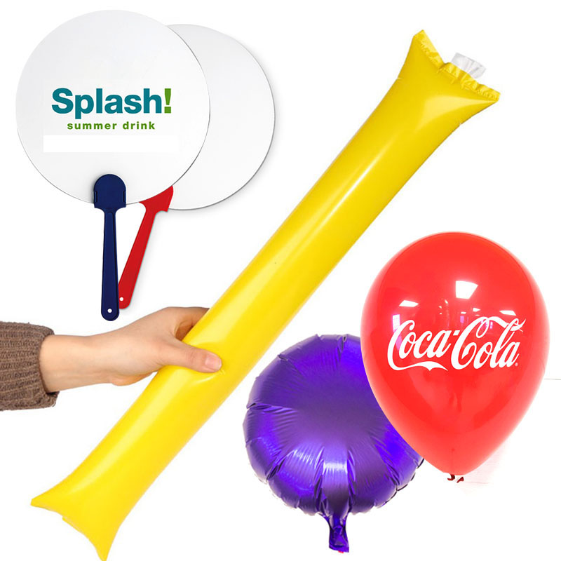 Promotional Cheer up Sticks Balloons, Hand fans with Printing